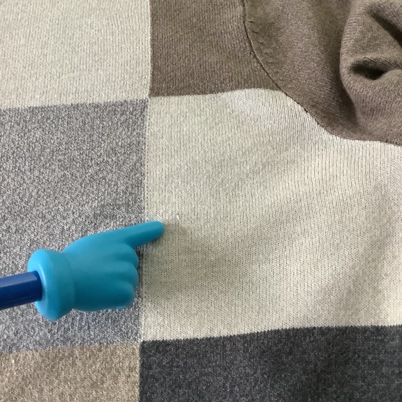 Dockers Mens Sweater XLT Knit Pullover Geometric Brown Color Block Dad Grandpa - Picture 9 of 10